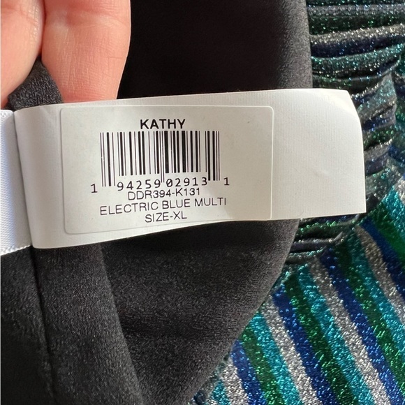 Dress the Population Kathy Dress in Electric Blue Multi - Picture 17 of 17